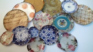 DIY How To Make Miniature China Plates With Paper [upl. by Asim259]