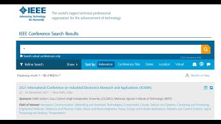 IEEE Conferences  IEEE Xplore How to browse upcoming conferences Global IEEE Conferences  ISBN [upl. by Nosreffej]