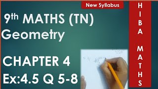 9th maths chapter 4 exercise 45 question 5  8 Find the Orthocentre of the Triangle hiba maths [upl. by Eecram]