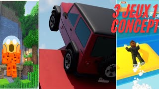 3 Jeux 1 Concept  Les Courses les Plus Folles  Edition BeamNG Minecraft amp Roblox [upl. by Kcirb]