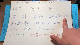 HOW TO READ CALCULUS OUT LOUD  LIMITS DERIVATIVES amp INTEGRAL SYMBOLS [upl. by Mairb]