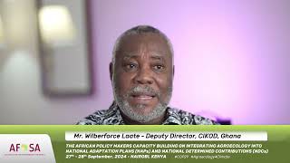 Mr Wilberforce Laate  Deputy Director CIKOD Ghana [upl. by Marguerita]