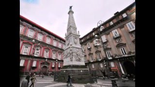 Piazza Chiesa e Guglia di San Domenico Maggiore  Napoli [upl. by Haerdna943]