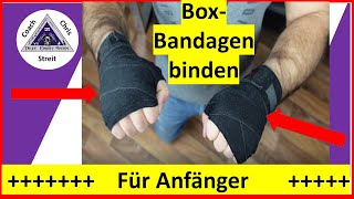 Boxbandagen korrekt binden  Basic Version [upl. by Ettelohcin]