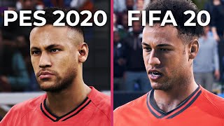 4K FIFA 20 Demo vs PES 2020 Graphics Comparison on PS4 Pro [upl. by Jock508]