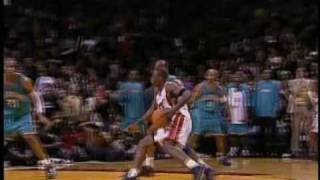 NBA Moment  2004 Wade game winner vs Hornets [upl. by Nylcsoj]