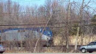 Amtrak Maple Leaf at Witmer rd Crossing North Tonawanda NY [upl. by Hegarty]