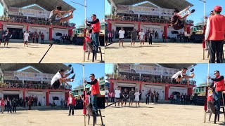 8 feet Spear kick Challenge between our Sumi Youth in the name of Ahuna Fests  Akibo Achumi Vlog [upl. by Beare]