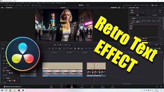 Retro Text Effect in DaVinci Resolve [upl. by Ahsitahs]