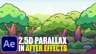 25D Parallax Forest Cartoon Animation in After Effects Tutorials [upl. by Okiruy226]