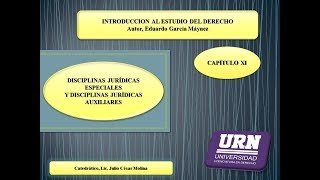 Disciplinas Jurídicas Especiales y Auxiliares [upl. by Aryamo884]