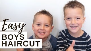 DIY Boys Haircut  Easy amp Fail Proof Any mom can do this [upl. by Joli]