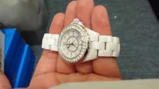 Copy of Chanel j12 33mm Diamond watch white ceramic [upl. by Essy310]