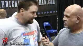 Interview with Pro Strongman Michael Burke at the 2011 Americas Strongest Man [upl. by Aleik]