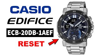 How to reset Casio Edifice ECB20DB1AEF 4K [upl. by Crenshaw]