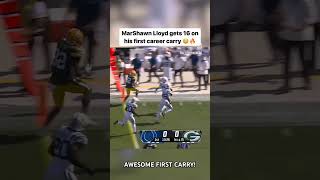 No copyright intended Marshawn Lloyds First Career Carry nfl packers nflhighlights [upl. by Maddock]