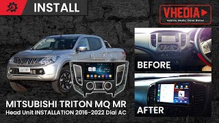 Mitsubishi Triton MQ MR Head Unit Installation 2016 2022 Dial AC [upl. by Yruj279]