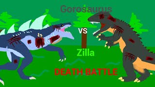 Zilla Jr VS Gorosaurus Death battle [upl. by Nennerb]