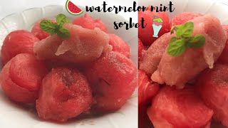 watermelon 🍉 mint🌿 sorbet🍧🍧 No sugar  Summer Cooler ONLY 3 Ingredients  Lilly’s Cookie [upl. by Haletky]