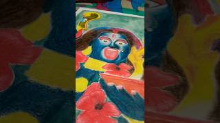 Angry Ma Kali Drawing With Oil Pastel ✨❤️🙏। drawingtutorial kalidrawing pastelcolourdrawing [upl. by Edaj713]