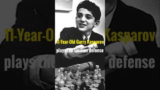 11YearOld Garry Kasparov plays the Sicilian Defense [upl. by Eyllom]