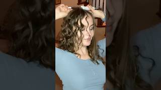 curling straight hair into ringlets hairstyle straighttocurly finehair [upl. by Farmer989]