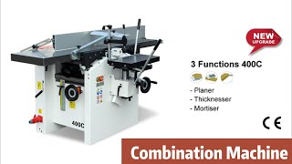 SICAR 400C Woodworking Combination Machine Combined Planer Jointer Thicknesser Mortiser 3 Funtions [upl. by Elehcar]