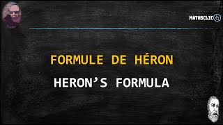 MATHSCLIC  FORMULE DE HÉRON [upl. by Iglesias535]