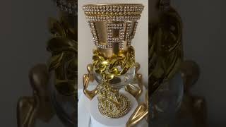 Golden Chalice🍹 crafter customgifts decorativeglass personalizedgifts chalice diy tutorials [upl. by Cordle]