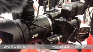 JVC GCPX100  CES 2013 [upl. by Ateinotna843]