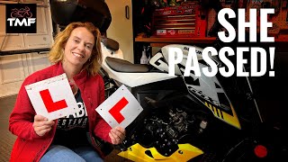 Suzuki GSX S125 For Sale  Mrs Flyer has passed her test [upl. by Lagasse]