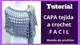 CAPA tejida a crochet para MUJER tutorial facil 😍 [upl. by Ivett445]