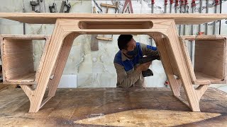 Ingenious Woodworking and Design Ideas  Build a Desk with Dramatic and Unique Moments [upl. by Indira1]