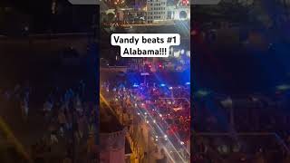 Vandy fans throw goalpost in Cumberland River after beating Alabama vanderbilt alabama crazy [upl. by Eoin698]