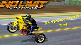 No Limit Drag Racing 20  54 Kawasaki Ninja H2 Fastest Tune [upl. by Laerdna]