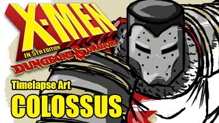 XMens Colossus  Timelapse Art [upl. by Enirehtac392]