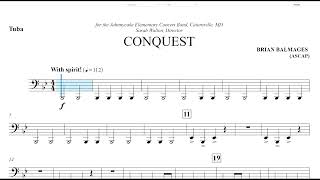 Conquest Brian Balmages Tuba Play Along [upl. by Aralomo]