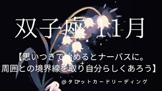 双子座11月運勢【繊細さとガッツが同居。周囲との境界線を取り自分らしくあろう】 [upl. by Yssis91]