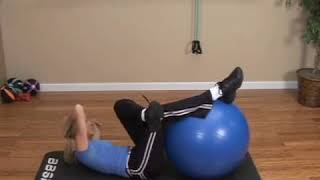 Stability Ball Oblique Crunch Exercise [upl. by Ahseneuq]