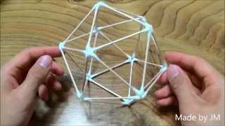 How to make a Cotton Swab Icosahedron [upl. by Haydon]