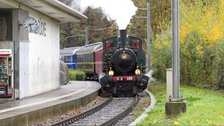 Tag der offenen Tür bei der Oensingen Balsthal Bahn  Steamtrains in Switzerland  Nov 2023 [upl. by Nichani]