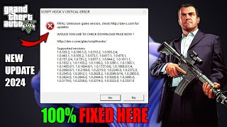 How to Fix Script hook V Critical Error  GTA V October 2024 Update Error  Battle Eye Launcher [upl. by Keelby]