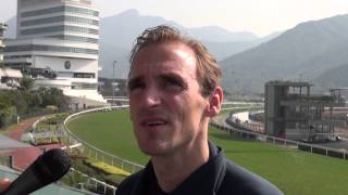 Interview Jockey Andrasch Starke nach der Morgenarbeit in Sha Tin [upl. by Eenahc]