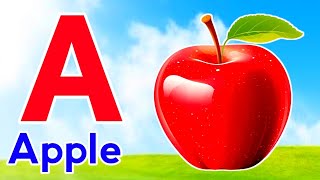 Phonics Song with TWO Words  A For Apple  ABC Alphabet Songs with Sounds for Children [upl. by Mcmurry]