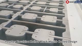 Hollow Block Mould  Bolted Design  for Poyatos Novabloc BlockMachine [upl. by Gnohp]