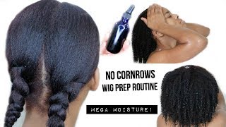 NO CORNROWS Natural Hair Wig Prep Routine START ➭ FINISH Hairvivi 60 Off Black Friday Sale [upl. by Swayder]