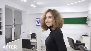 Стрижка на кудрявые волосы  Haircut on curly hair [upl. by Anemaj]