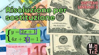 Lezione 2 risoluzione di sistemi lineari per sostituzione esercizi svolti [upl. by Derman]