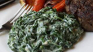 Creamed Spinach Recipe  Steakhouse Creamed Spinach [upl. by Ahsinrats]