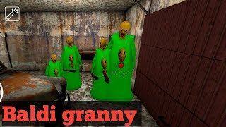 Baldi granny in granny house  Granny mode menu playing as granny gameplay chapter 1 [upl. by Halika]